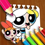 เกมส์ระบายสีพาวเวอร์พัฟเกิร์ล The Powerpuff Girls Coloring Book Game