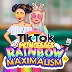 เกมส์แต่งตัวติ๊กต็อกสไตล์เรนโบว์ TikTok Princesses Rainbow Maximalism