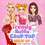 เกมส์แต่งตัวแฟชั่นเสื้อครอปท็อป Trendy Ruffle Crop Top Dress Up