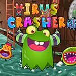 เกมส์กำจัดไวรัสป้องกันมอนสเตอร์ Virus Crasher Game