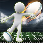 เกมส์ตัวเส้นเตะรักบี้ Stickman Rugby Run And Kick