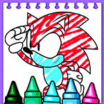 เกมส์ระบายสีการ์ตูนโซนิค BTS Sonic Coloring Book