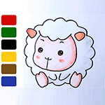 เกมส์ระบายสีลูกแกะน้อยน่ารัก Baby sheep ColoringBook Game