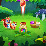 เกมส์จับคู่ยิงบอลช่วยกระรอกน้อย Bubbles Shooter Squirrel Game