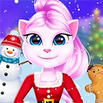 เกมส์วันคริสต์มาสของแองเจล่า Cat Girl Christmas Decor Game