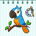 เกมส์ระบายสีนกแก้วสุดน่ารัก Color Parrot Game