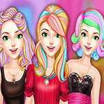 เกมส์แต่งตัวแฟชชั่นทำผมสีรุ้ง Fashion Dye Hair Design Game