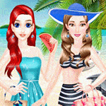 เกมส์แต่งตัว3สาวแฟชั่นชุดว่ายน้ำริมชายหาด Fashion Girls Beach Swimsuit Game