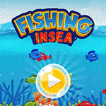 เกมส์ตกปลาในเรือกลางทะเล Fishing in Sea Game