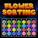 เกมส์เรียงแถวดอกไม้หลากสีสัน Flower Sorting Game