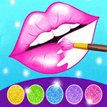 เกมส์เสริมสวยทาสีปาก Glitter Lips Coloring Game