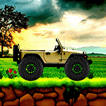 เกมส์ขับรถจี๊ปยกล้อหน้าผ่านด่าน Jeep Wheelie Game