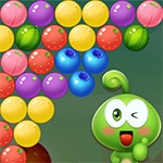 เกมส์ยิงลูกบอลกบน้อยจับคู่ Juicy Fruits Shooter Game