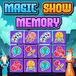 เกมส์เปิดป้ายจับคู่ของเวทมนตร์ Magic Show Memory