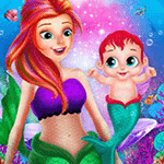 เกมส์เลี้ยงลูกเจ้าหญิงนางเงือก Mermaid Newborn Baby Care Game