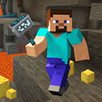 เกมส์หาบล็อคสีทองในรูปมายคราฟ Minecraft Hidden Golden Blocks Game