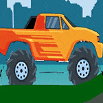 เกมส์ขับรถบรรทุกไต่เขา Monster Truck Hill Driving Game