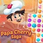 เกมส์จับคู่เพชรกับเชฟรูปหล่อ Papa Cherry Blast Saga Game