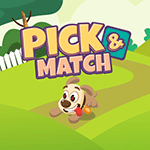 เกมส์เปิดป้ายจับคู่รูปหน้าสตว์สุดน่ารัก Pick & Match