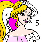 เกมส์ระบายสีเจ้าหญิงตามตัวเลข Princess Color Number Games