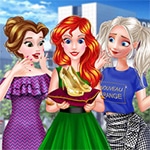 เกมส์สามสาวแต่งตัวช็อปปิ้ง Princesses Statement Hills Obsession