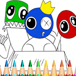 เกมส์ระบายสีเพื่อนรักสายรุ้ง Rainbow Friends Coloring Book Game