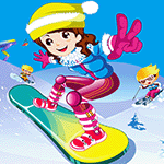 เกมส์แต่งตัวสาวน้อยเล่นสโนว์บอร์ด Snowboarder Girl Game