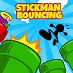 เกมส์ตัวเส้นกระโดดท่อเก็บเหรียญทอง Stickman Bouncing Game